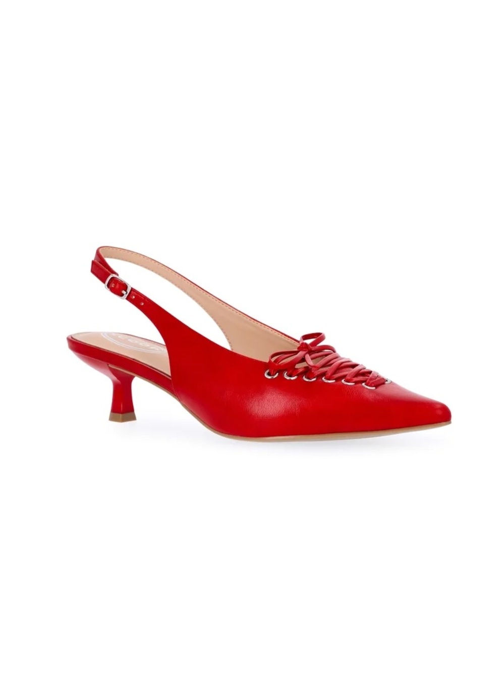 Sleek & sophisticated
Women's Slingback Kitten Heels with Lace Up Accents 11M - Picture 6 of 7